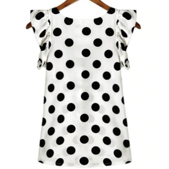 Unbranded | Polka dot blouse with ruffled sleeves - Picture 3 of 10
